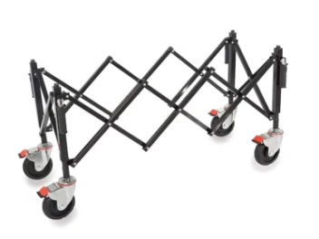 Foldable Scissor funeral trolley - Black